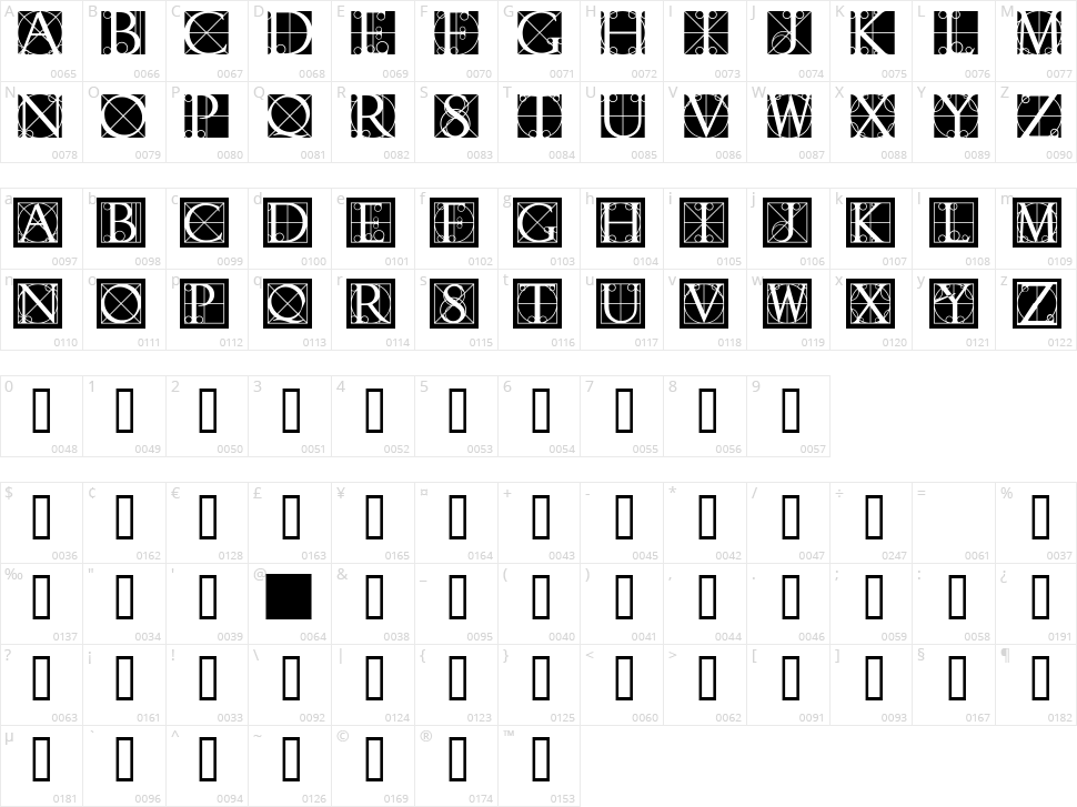 Rodgauer Character Map