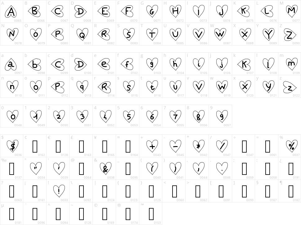 Saint Valentin Character Map