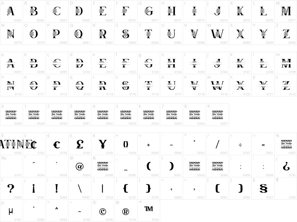 Satine Character Map