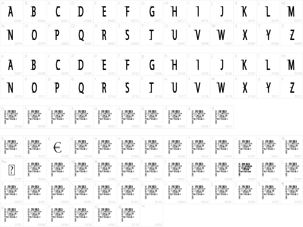 Say Divine Character Map
