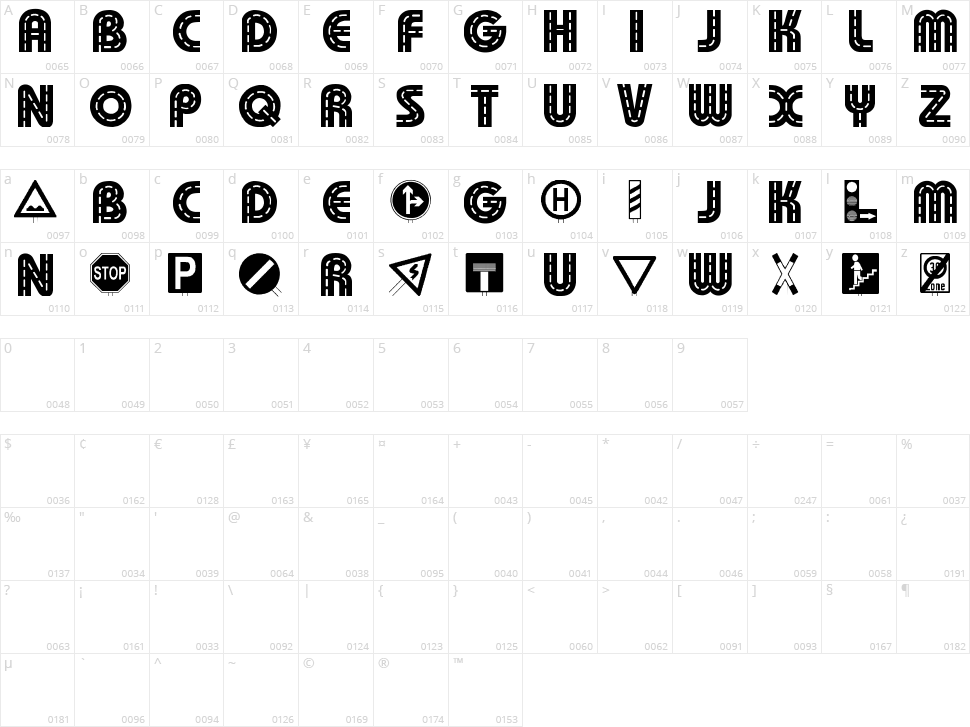 Schilderwald Character Map