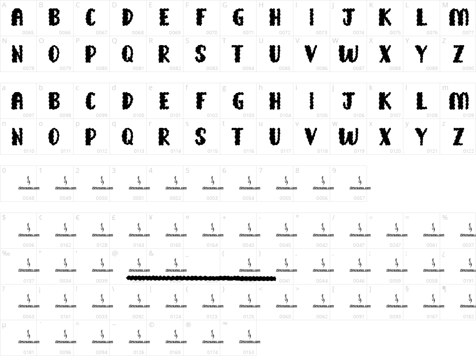 School Books Character Map