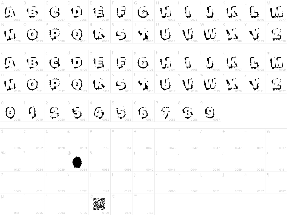 Scratch To Reveal Character Map