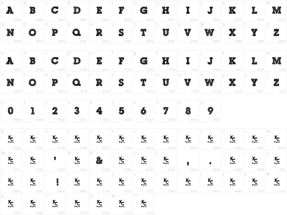 Scribble Box Character Map