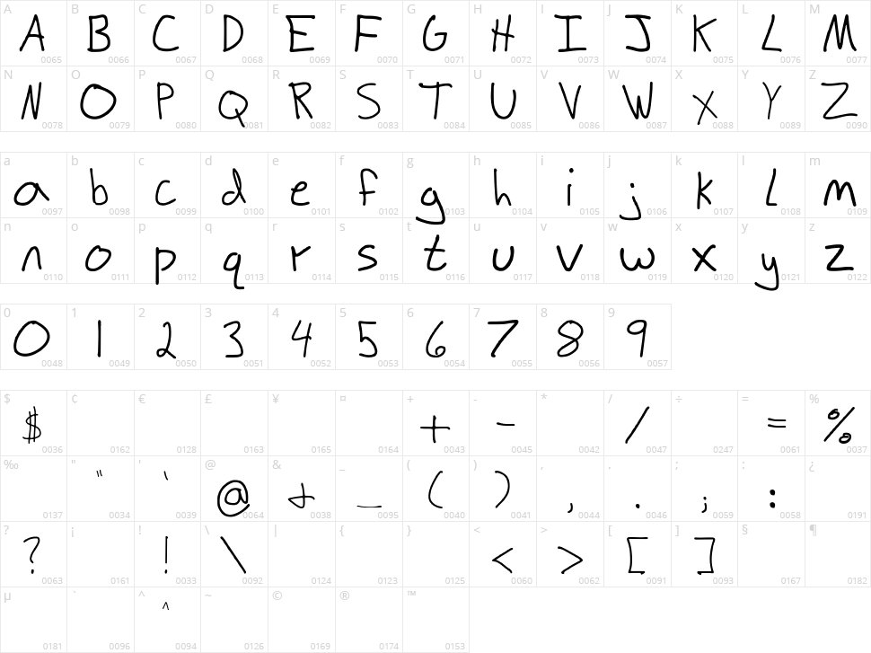 Scribble Zack Character Map