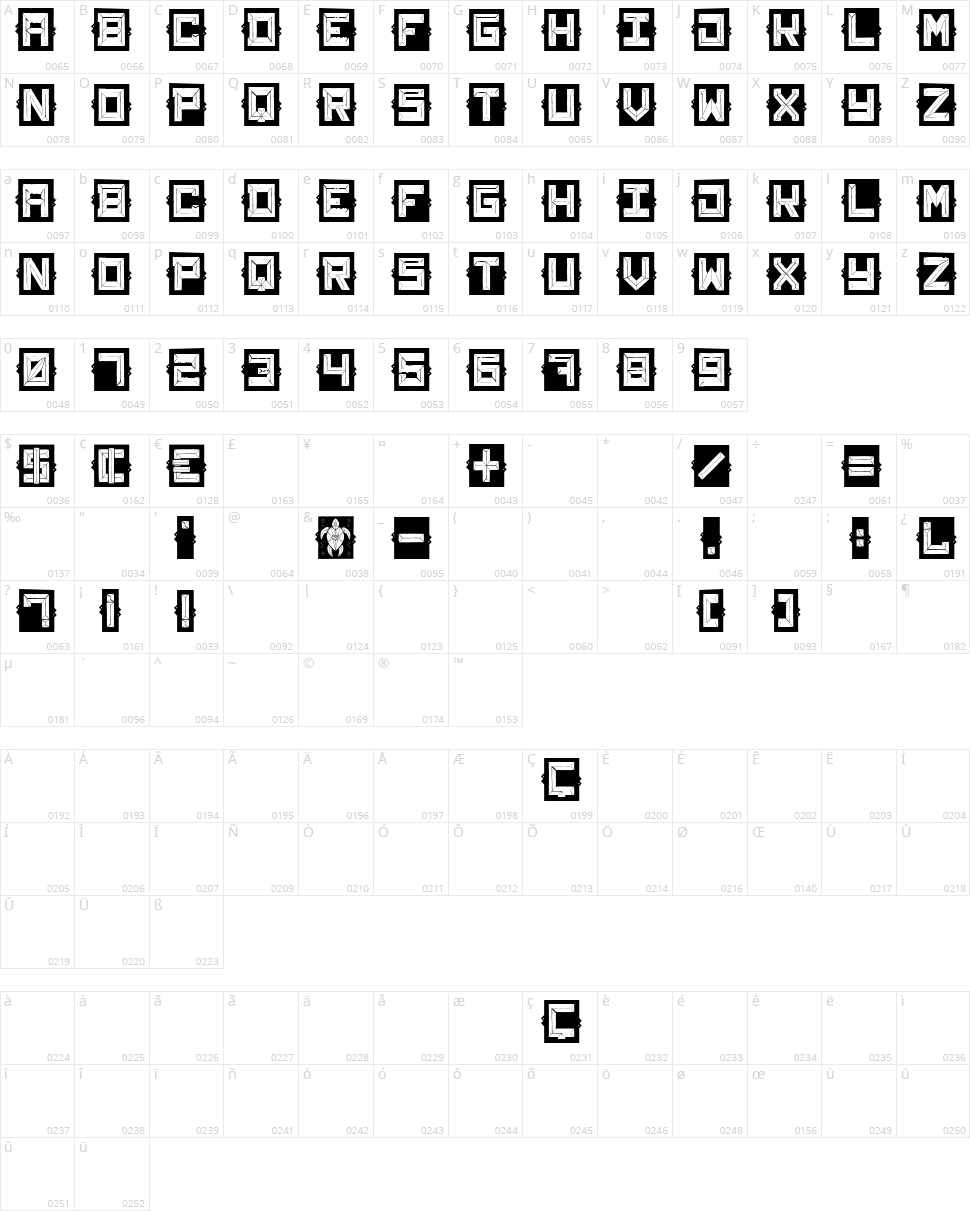 Sea&Turtle Character Map