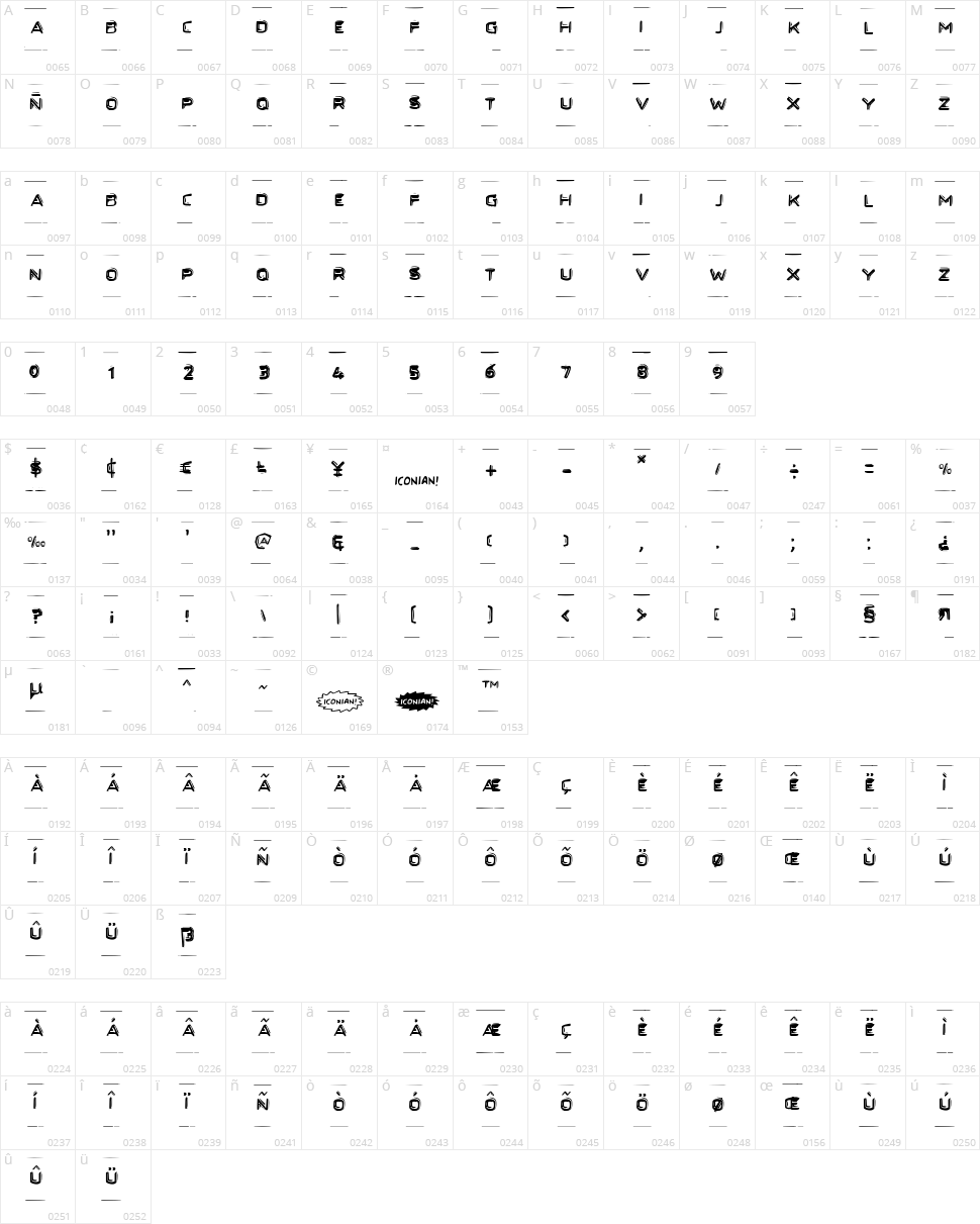 Secret Files Character Map
