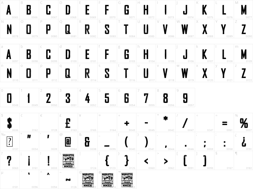 Security Company Character Map