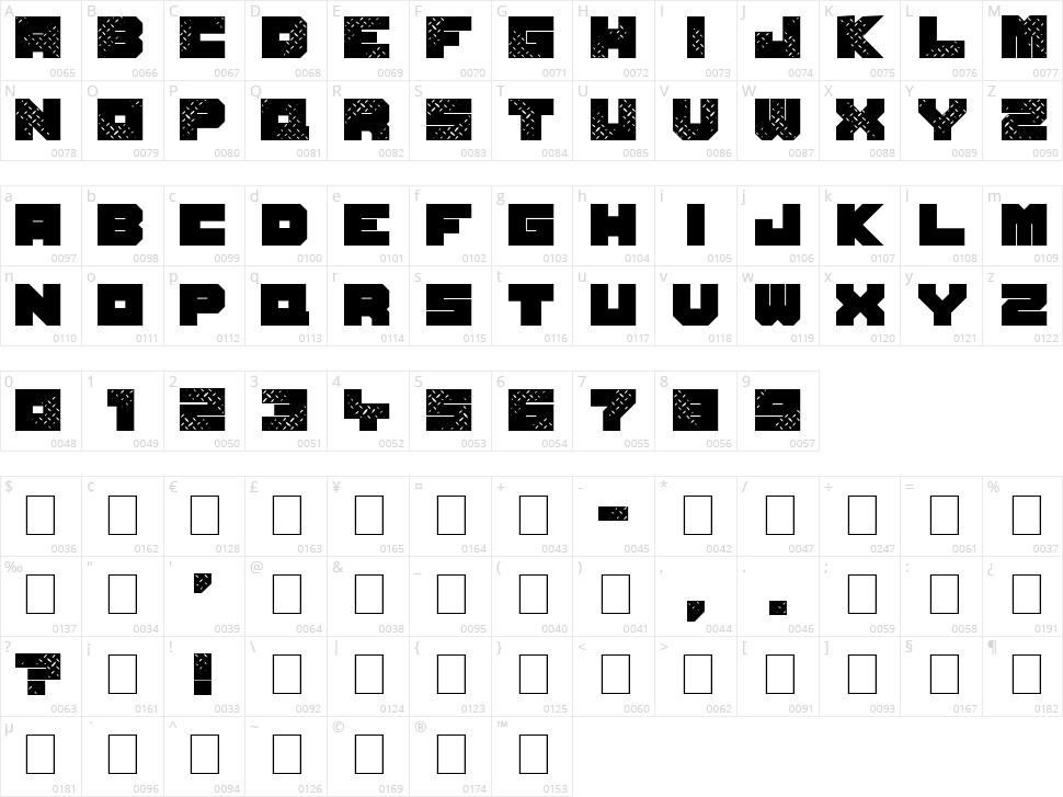 Seven of One Character Map