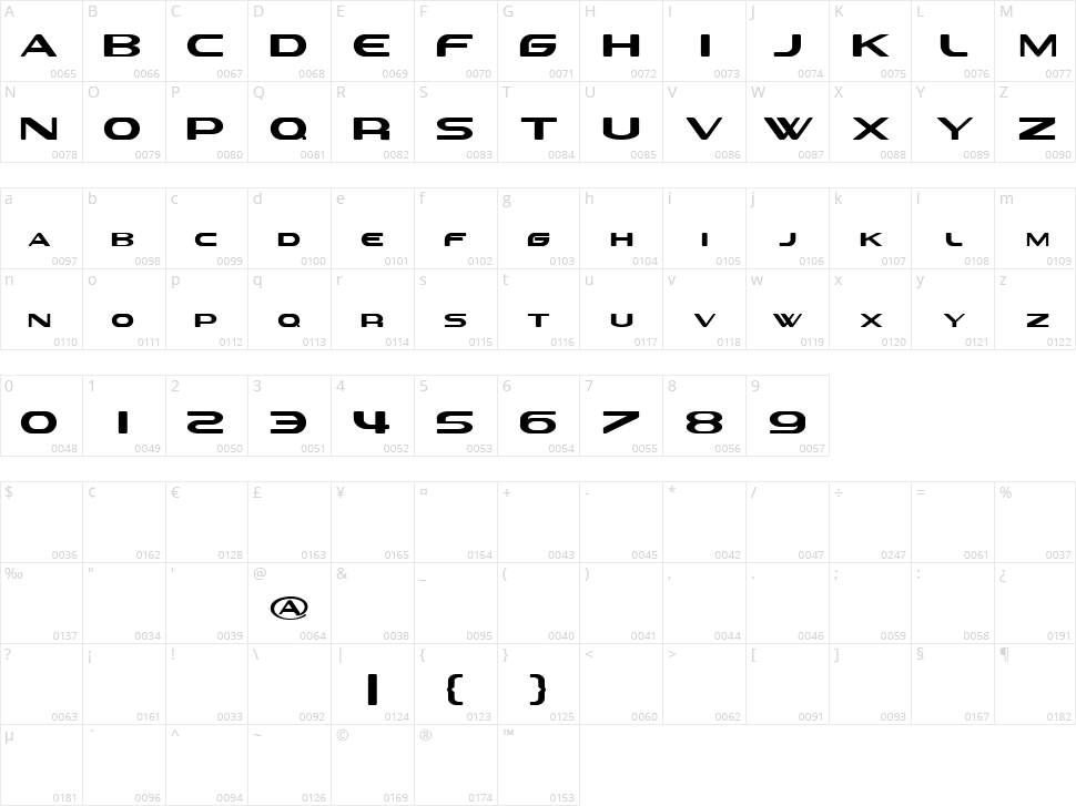 Sevil alias Esra lite Character Map