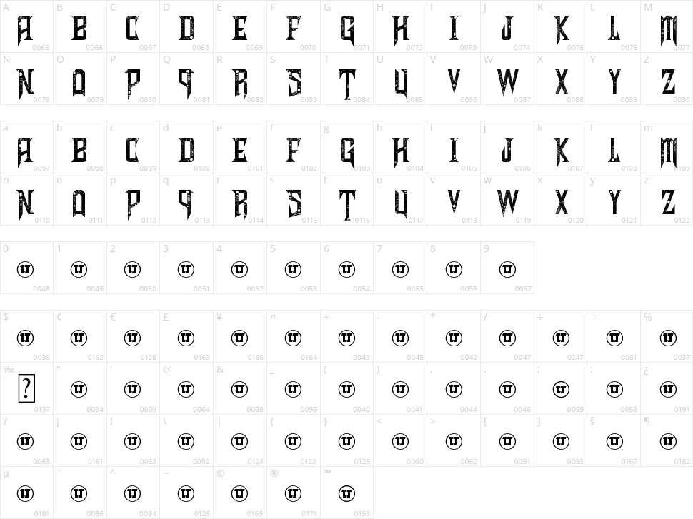 Shadows of Security Character Map