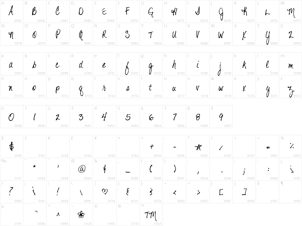 Shelter Me Character Map