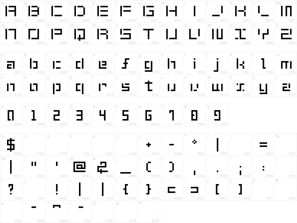 Shuin Sans Character Map