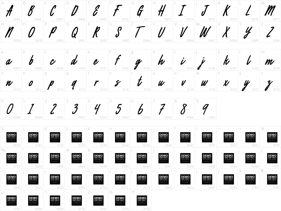 Silver Lining Character Map