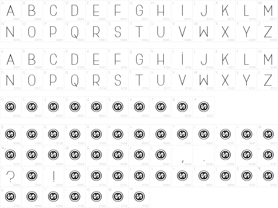 Skinny Jeans Character Map
