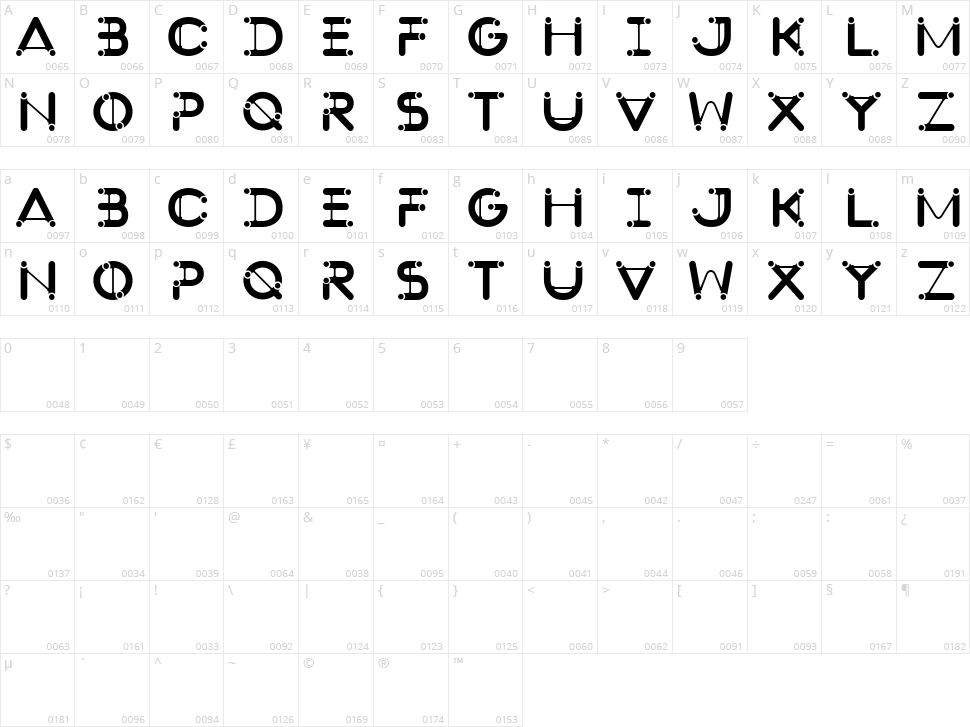 Sling Shot Character Map