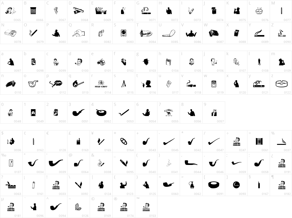 Smoking Character Map