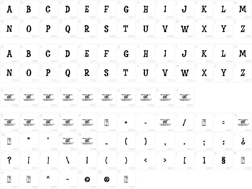Smooth Crime Character Map