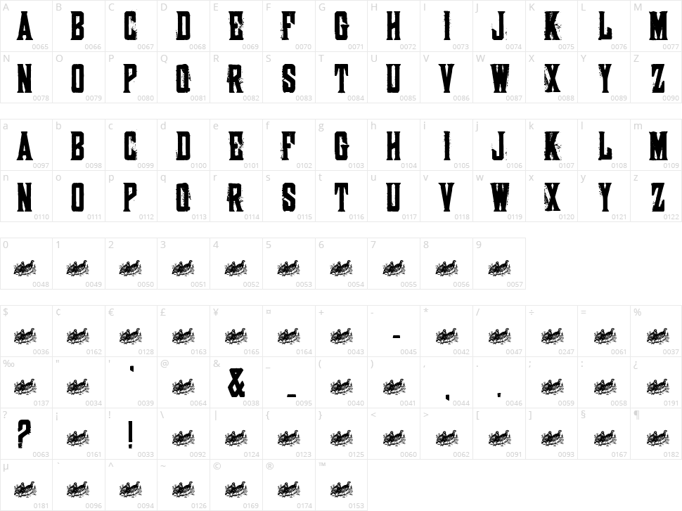 Snacks Character Map