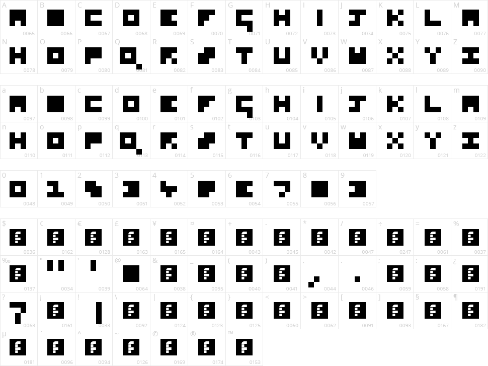 So Square Character Map