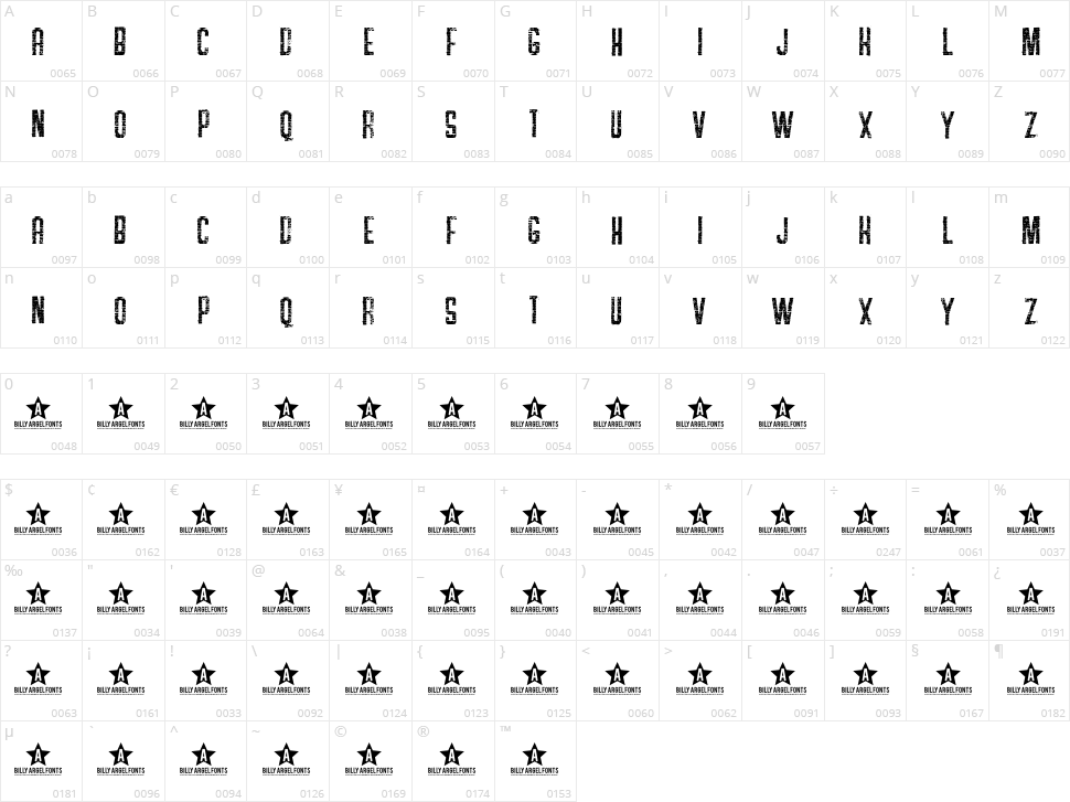 Soap Store Character Map