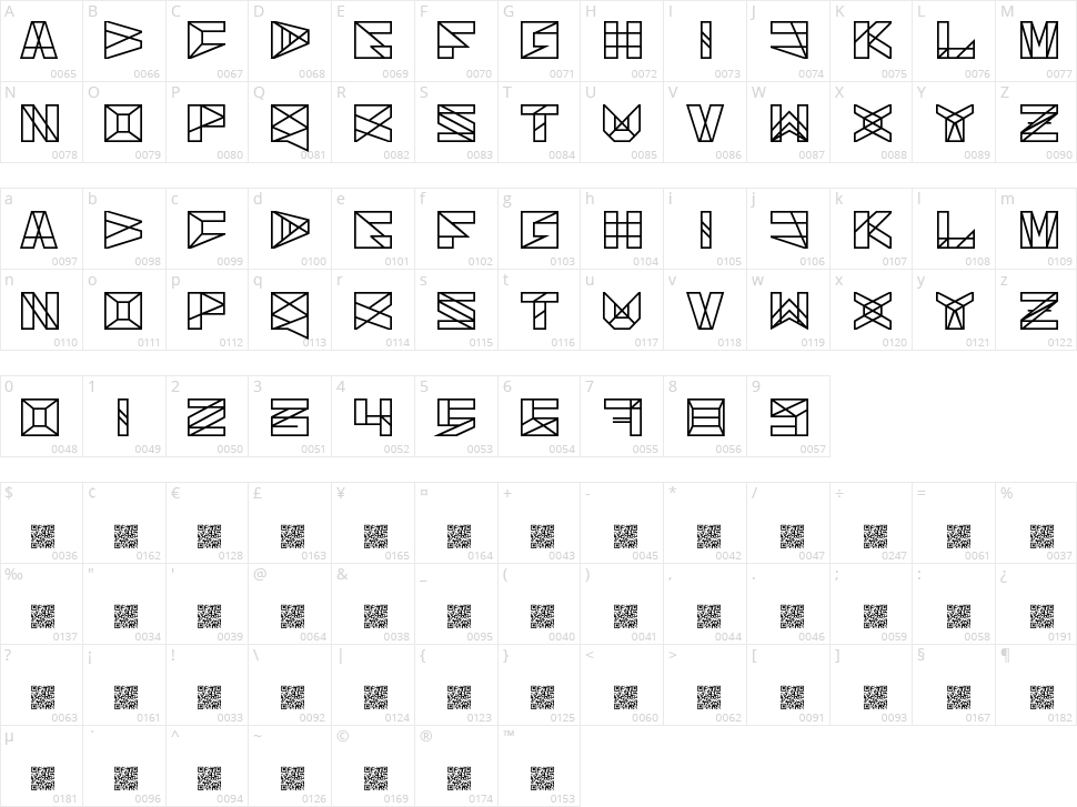 Solarium Character Map