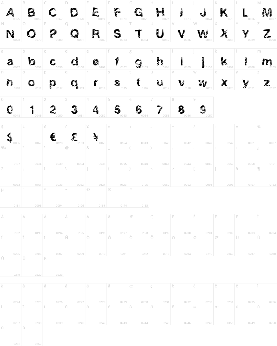 Solid Event Character Map