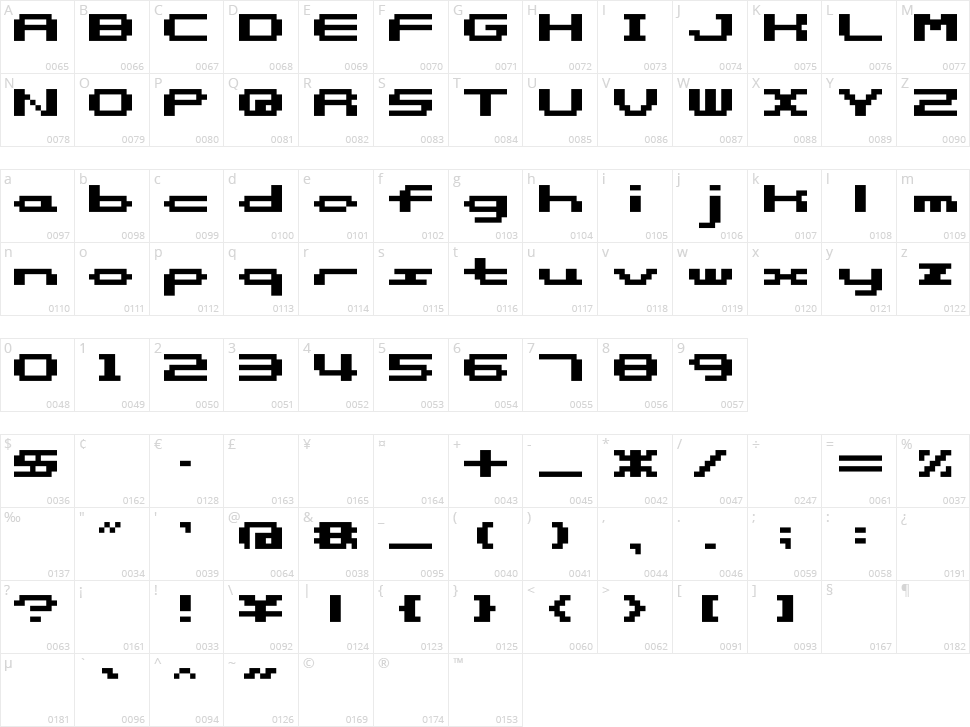 somybmp05_8 Character Map