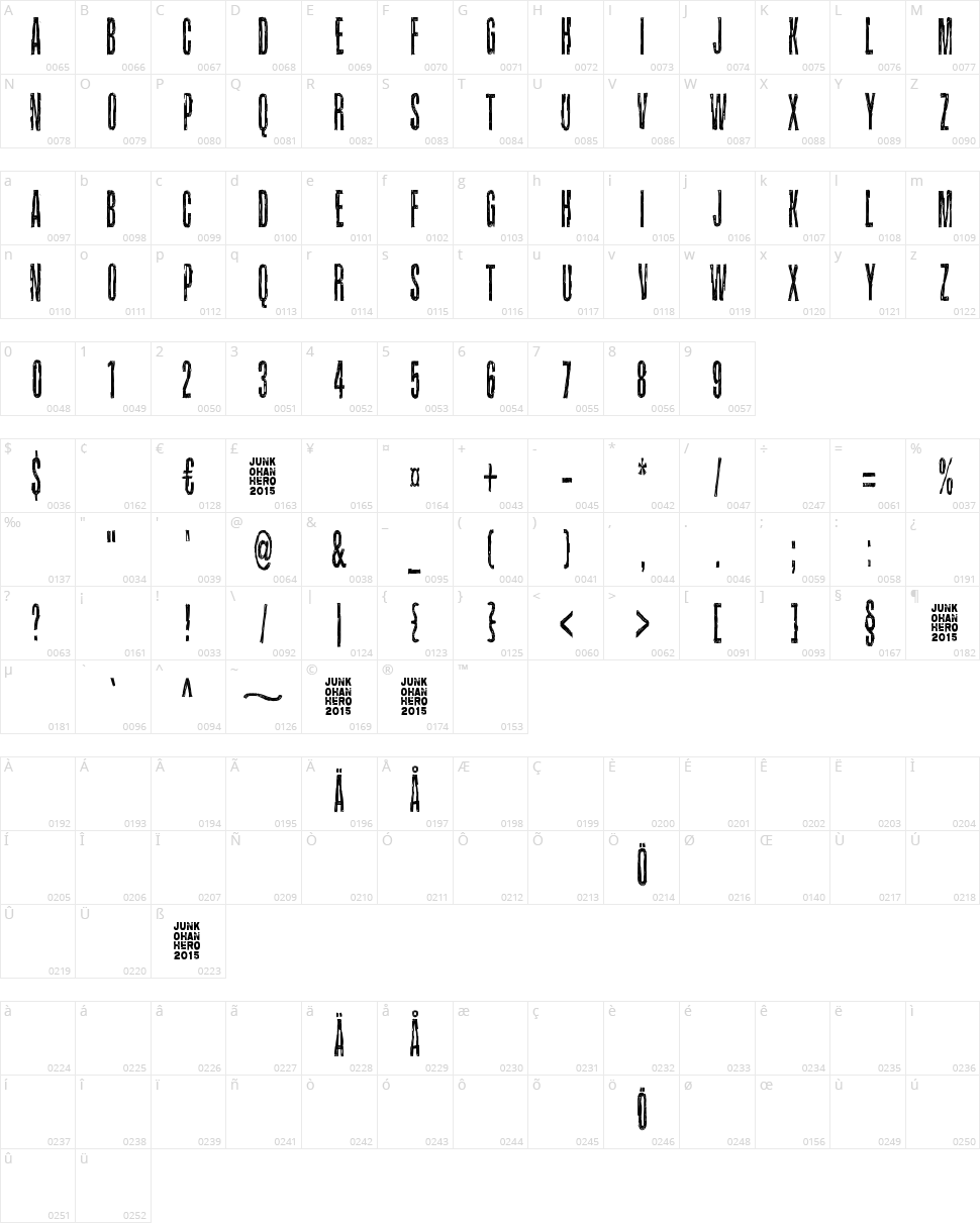 Sound of silence Character Map
