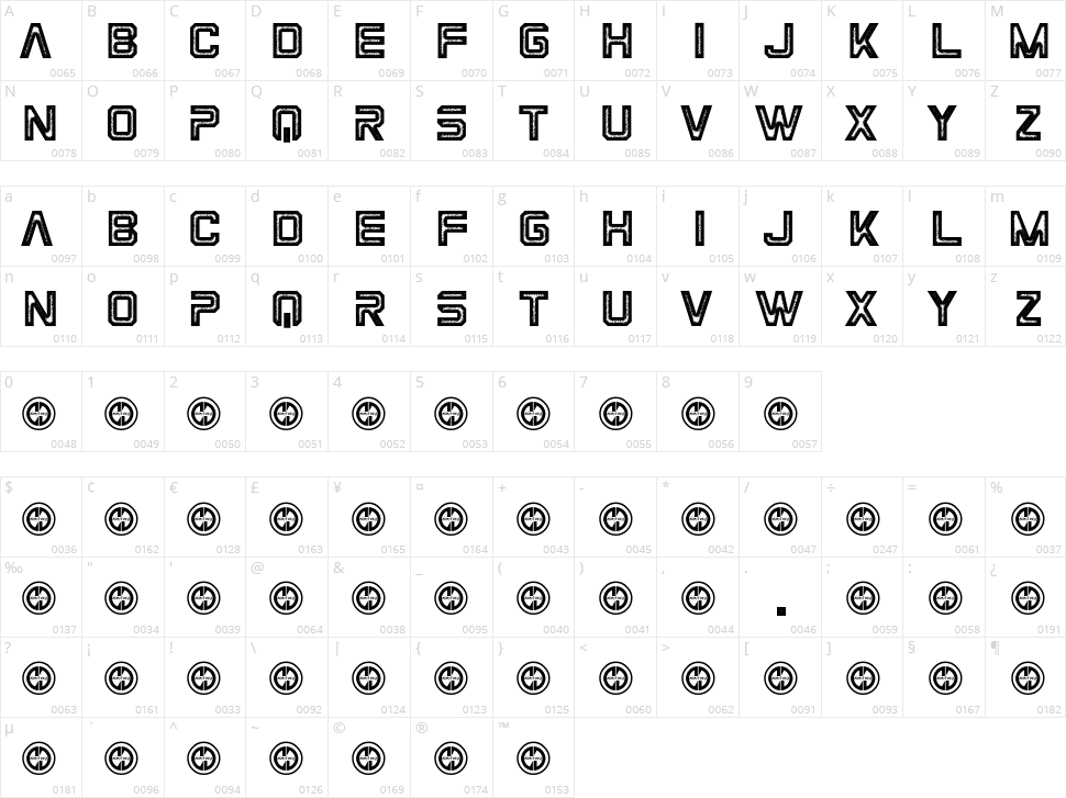 Space Mavericks Character Map