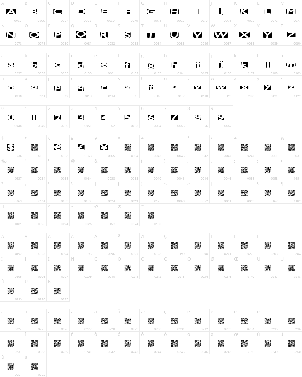 Space Cats Character Map