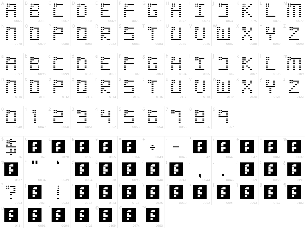 Spangled Character Map
