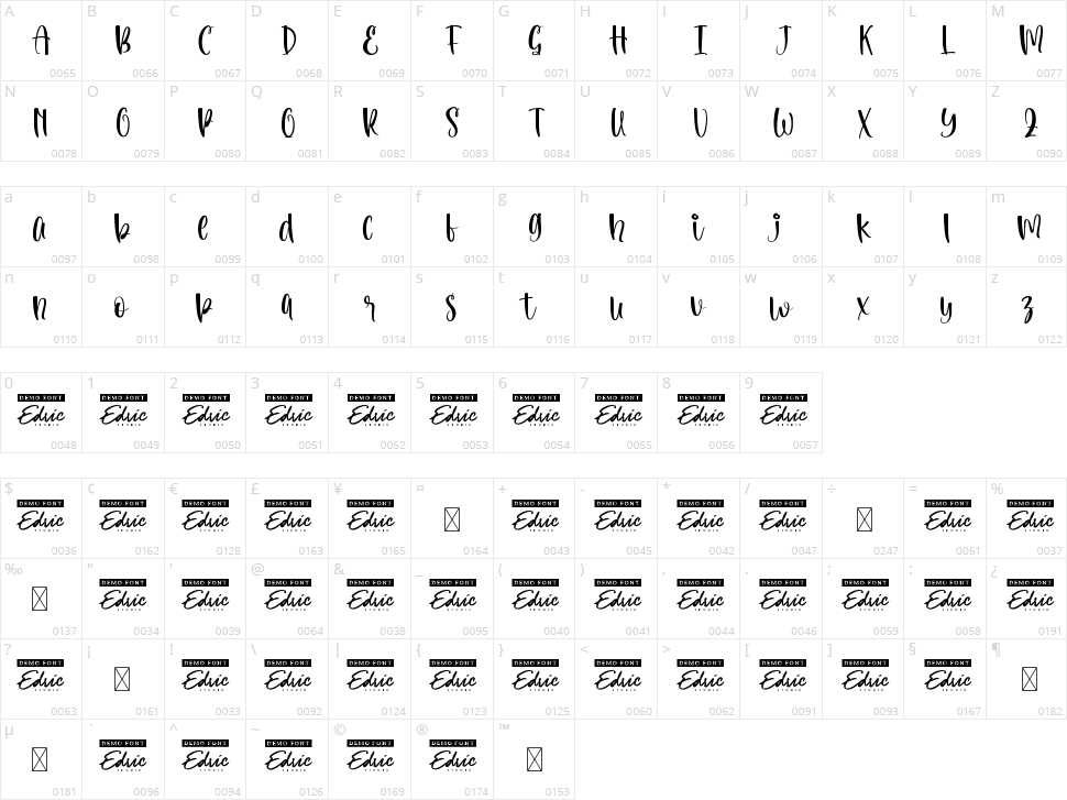 Sparkling Color Character Map