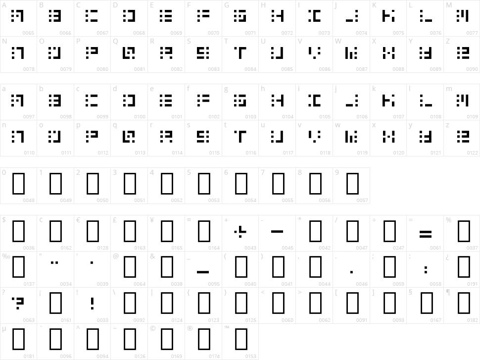 Speakerbox Character Map