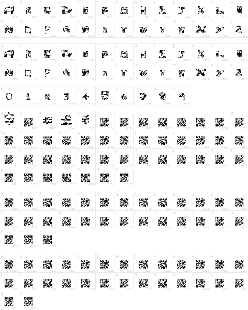 Special Brand Character Map