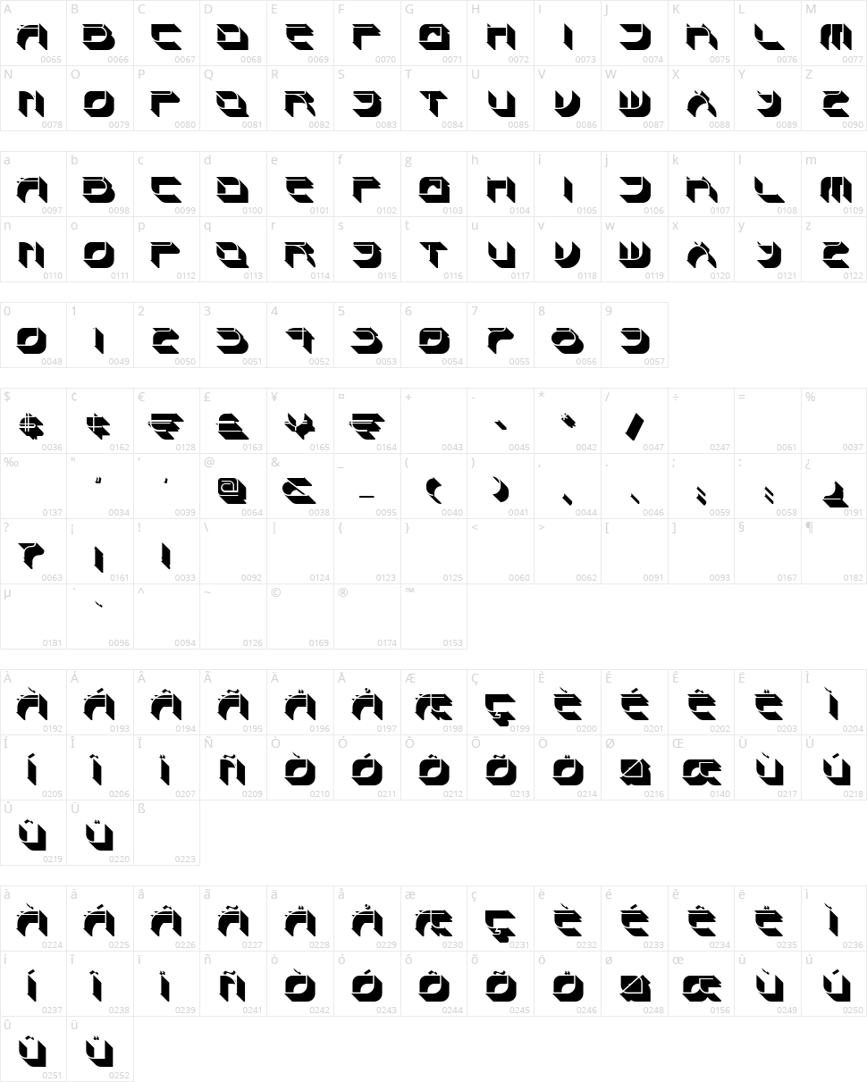 Spondulix NF Character Map