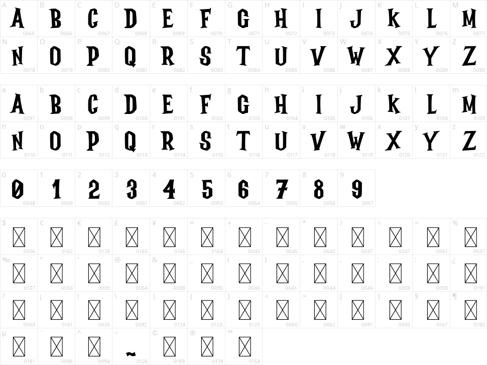 Spookyman - Halloween + Extras Character Map