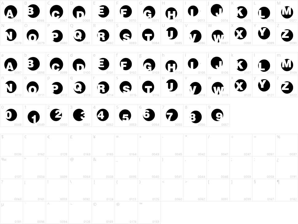 Spot Lights Character Map