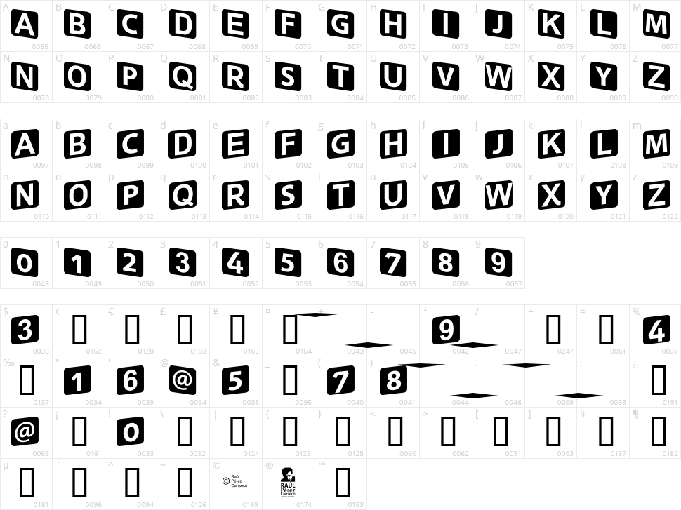 Square Kids Character Map