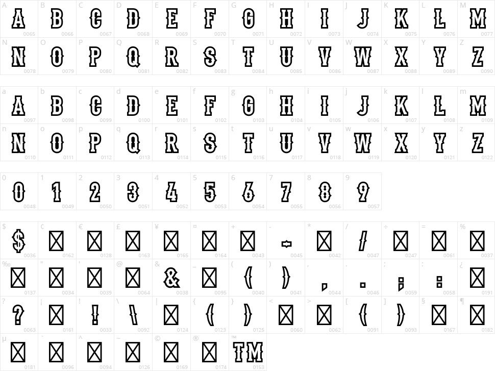 Stadium Character Map