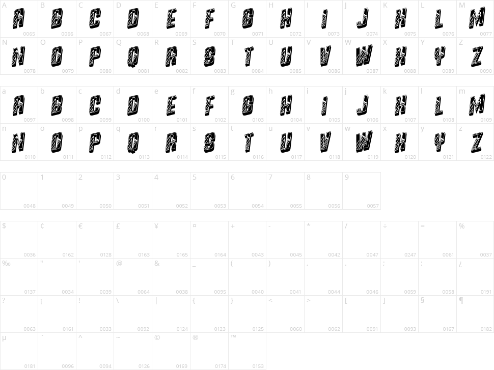 Stairs Character Map