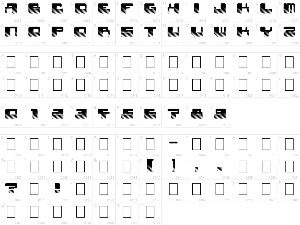 Star Waves Character Map