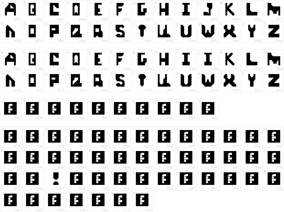 Start Up Character Map