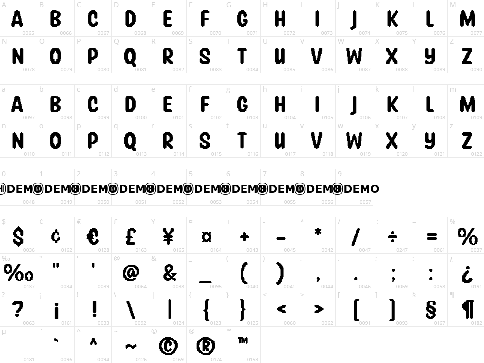 Stay Pixel Character Map