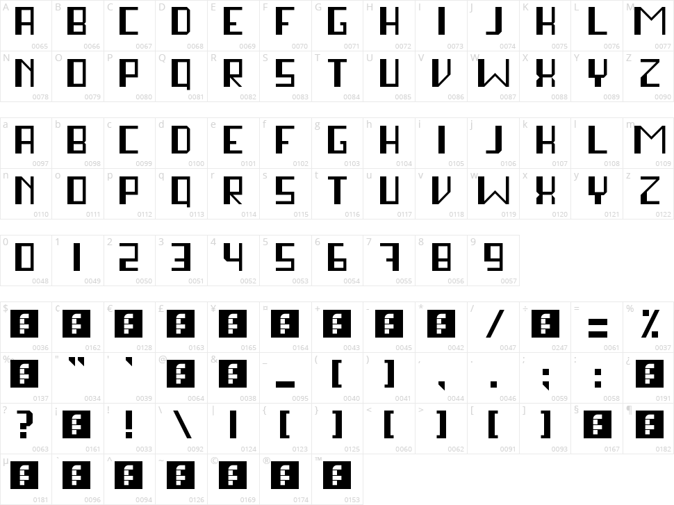 Stay In Square Character Map
