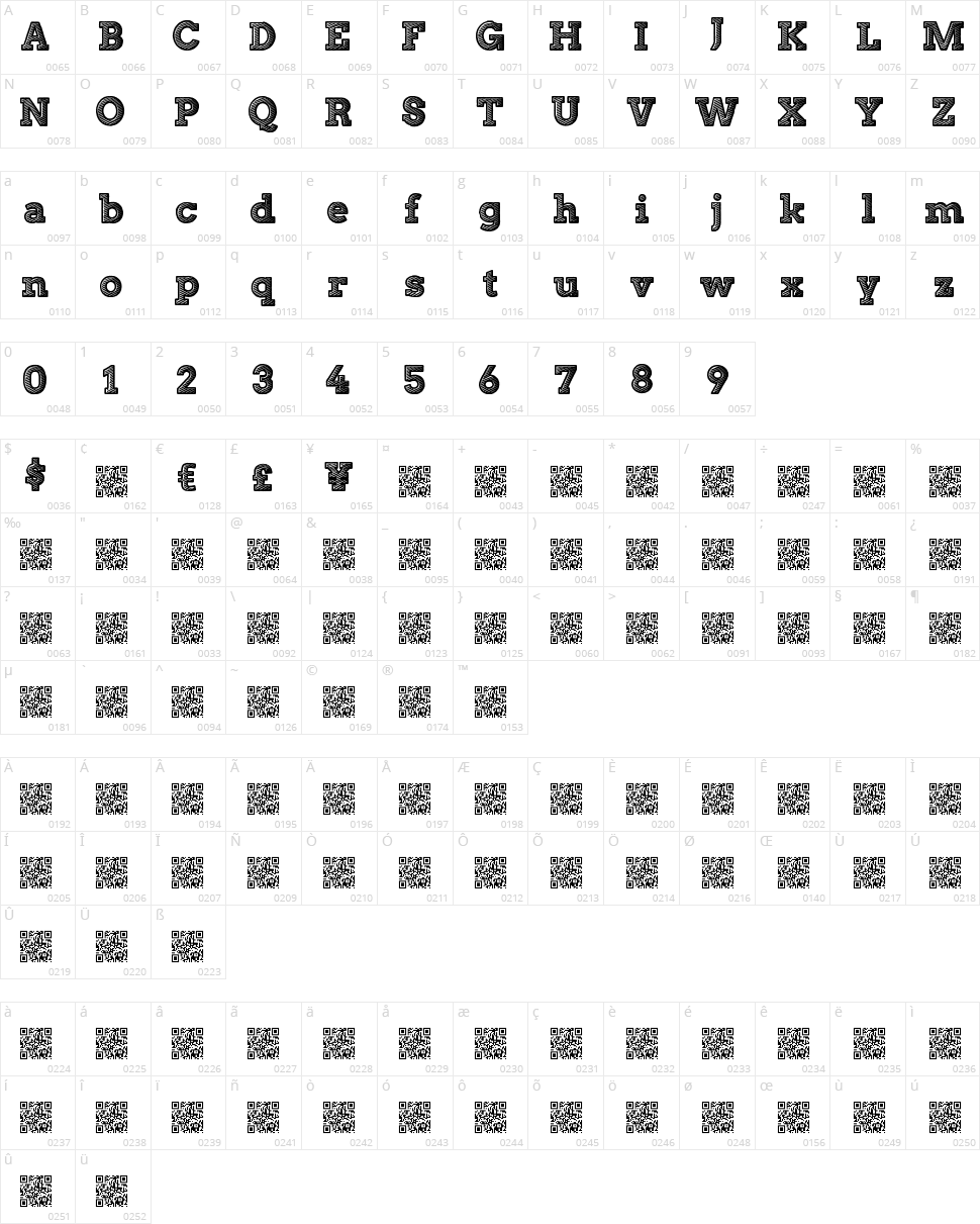 Stripe Attack Character Map