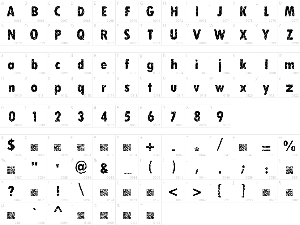 Stuck Brayers Character Map