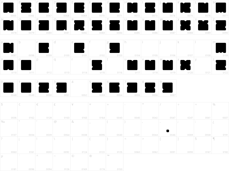 Suihou Character Map