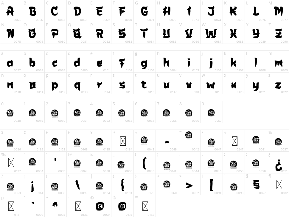 Sujoka Character Map