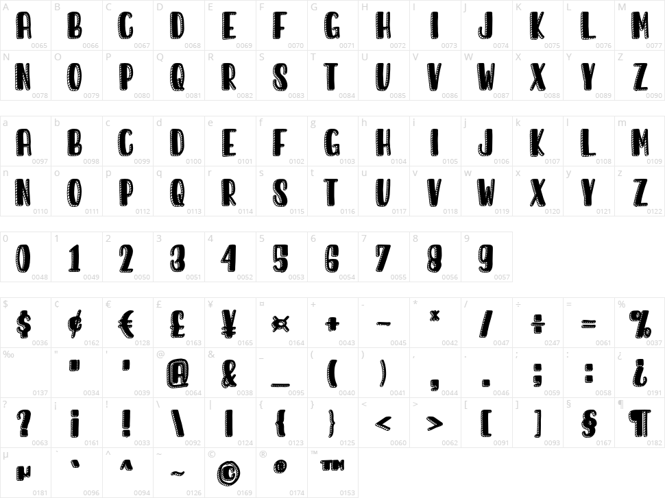Sunday Morning Character Map